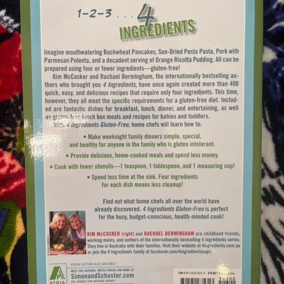 Kim McCosker & Rachel Bermingham "4 ingredients Gluten Free Cookbook" - Picture 3 of 4